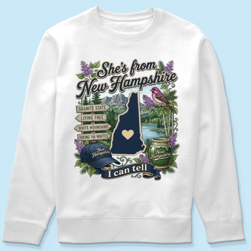 She's from the State I Can Tell - Personalized Shirt - Small Town Proud Shirt
