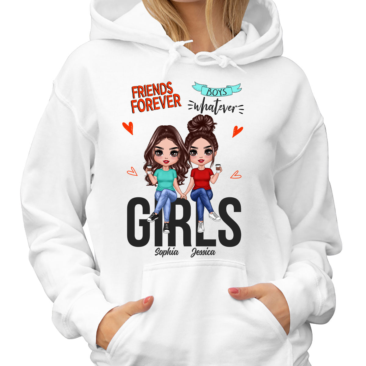 Friends Forever Boys Whatever Besties Doll Personalized Shirt