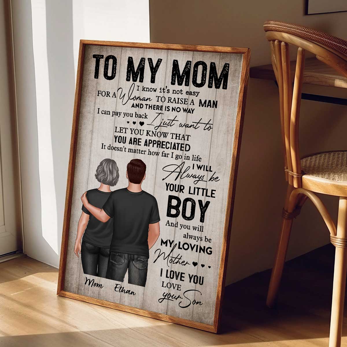 To My Mom From Son Always Be Your Little Boy Personalized Poster