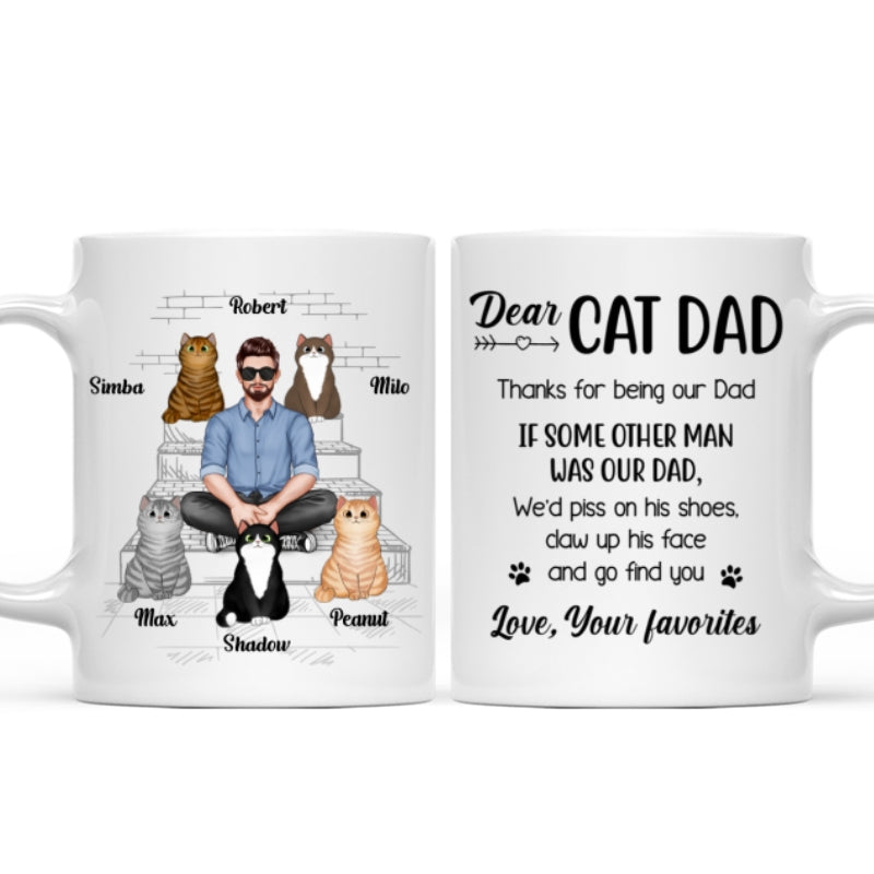 Cat Dad Real Man Funny Gift Personalized Mug