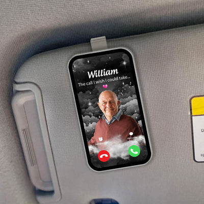 The Call I Wish I Could Take Memorial Gift Remembrance Keepsake Custom Photo Personalized Acrylic Car Visor