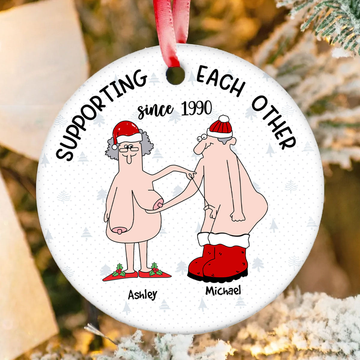 Funny Anniversary Gifts Christmas Ornament Gift for Wife Husband Girlfriend Boyfriend Him Her Personalized Ornament 2024