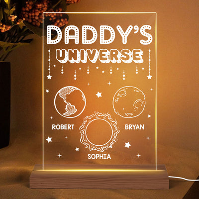 Daddy‘s Universe Personalized Rectangle Acrylic LED Night Light