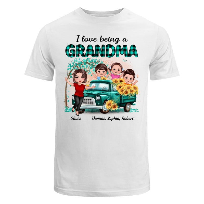 Blue Tree Happy Doll Grandma And Grandkids Personalized Shirt