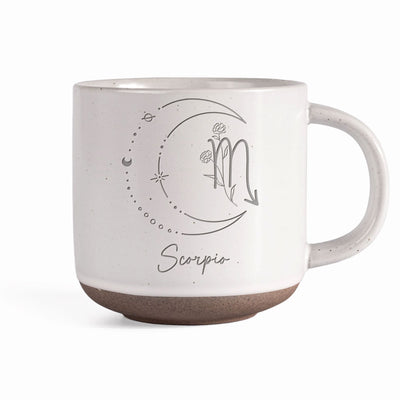 Custom Zodiac Sign Personalized Pottery Mug, Zodiac Moon