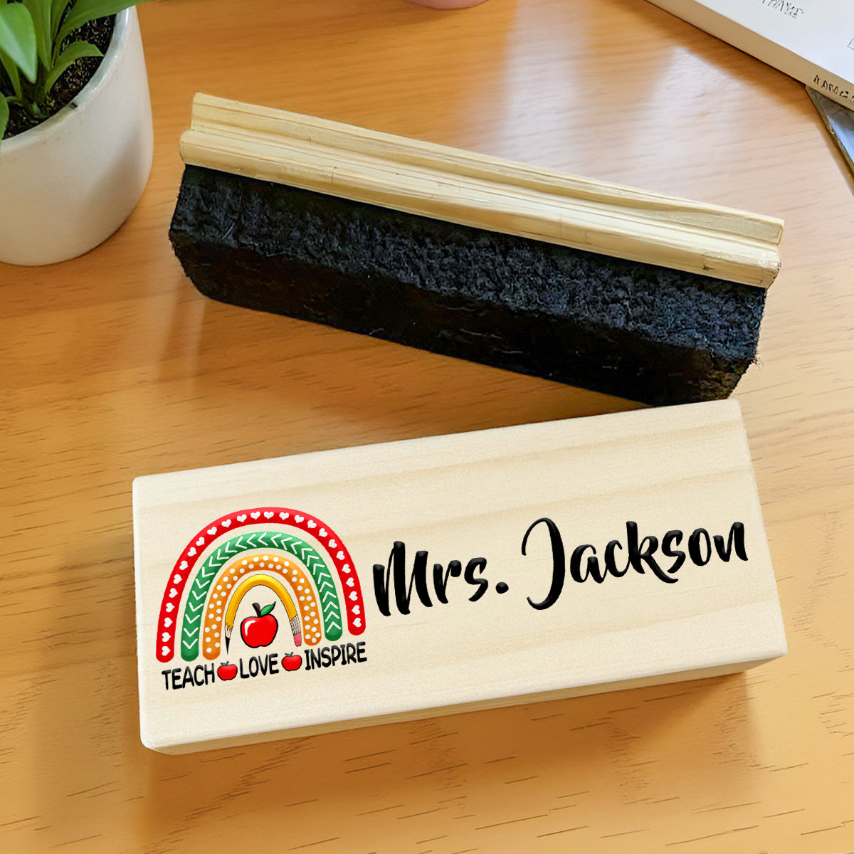 Personalized Teacher Whiteboard Eraser, Custom Teacher Appreciation Gifts, Chalkboard Eraser with Marker, Preschool Teacher Name gifts
