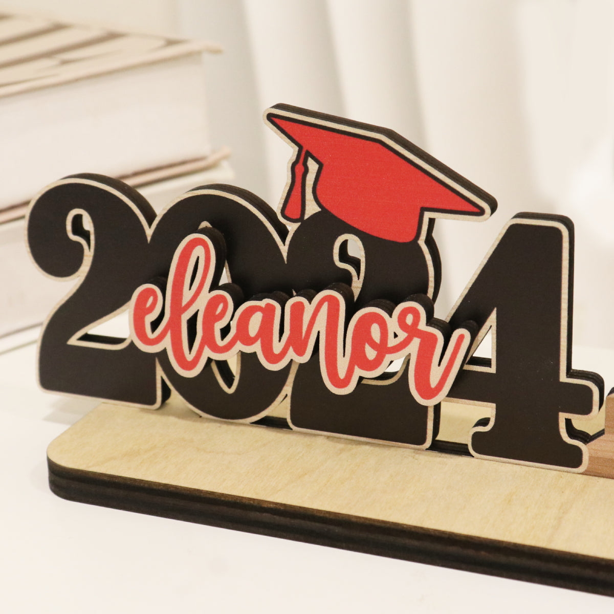 Graduation Gift Graduate Senior Class Of 2024 Personalized Standing Wooden Plaque