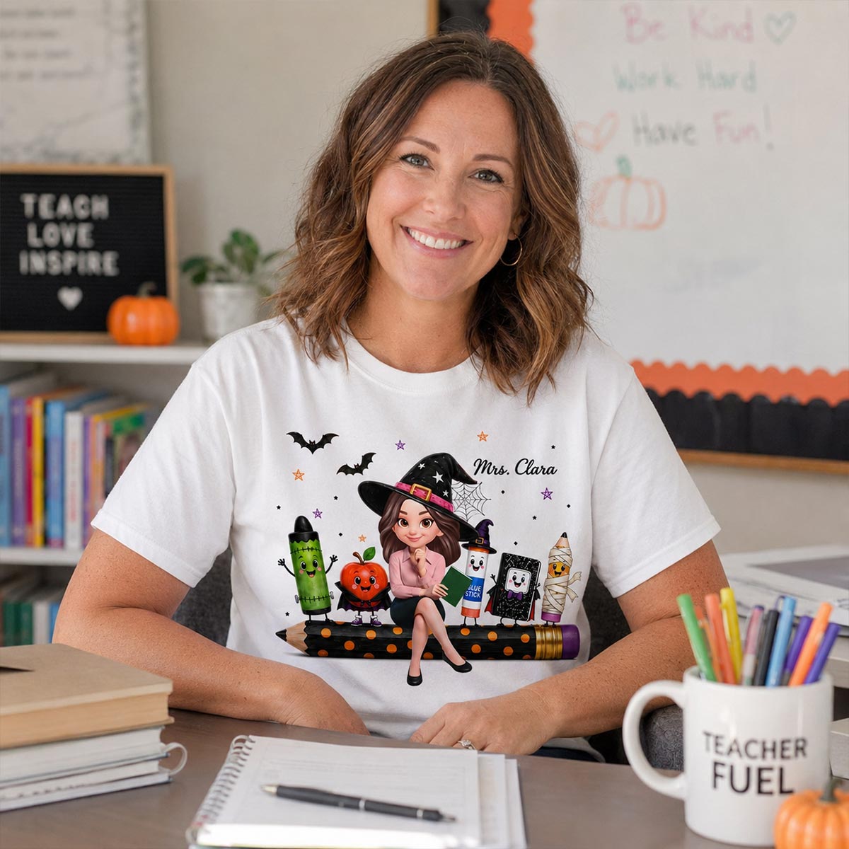 Teacher Life Halloween School Supplies - Personalized Shirt - Halloween Costume For Teachers