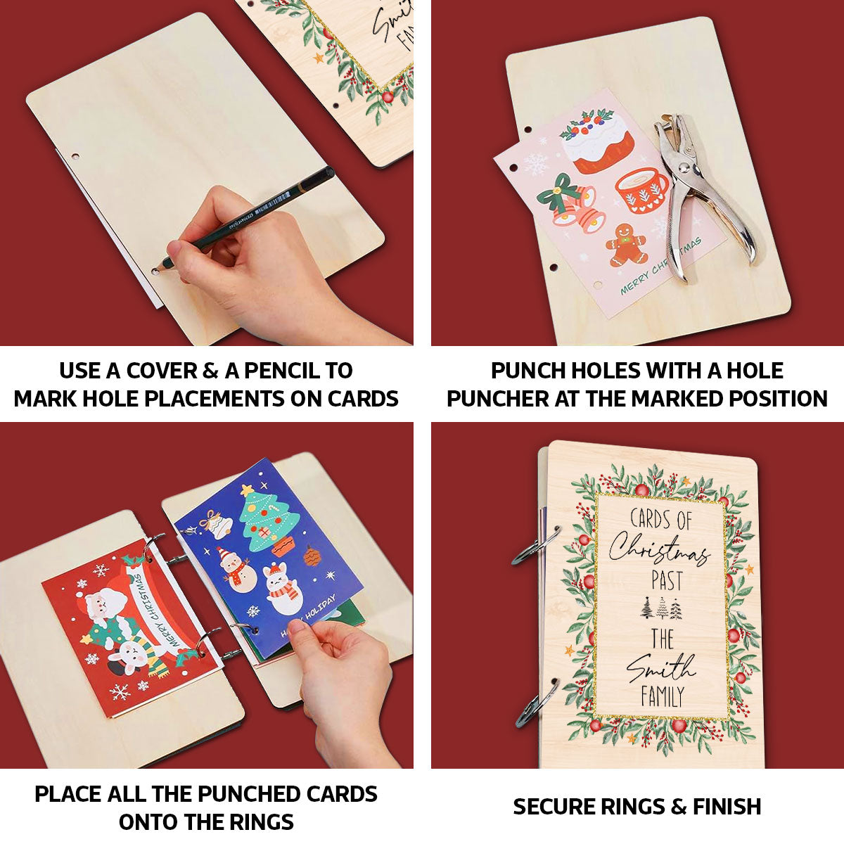 Cards Of Christmas Past Christmas Holy Personalized Christmas Card Keeper