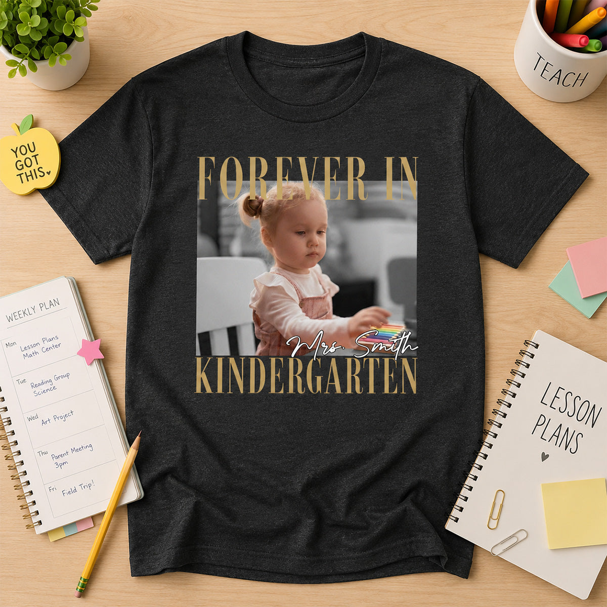 Forever In My School Era – Personalized Photo Shirt – Custom Name & Grade Back To School Shirt