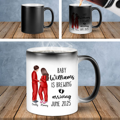 We’re Pregnant Secret Message, Hidden message Personalized Color Changing Mug, Pregnancy Reveal, Pregnancy Announcement, Baby Announcement