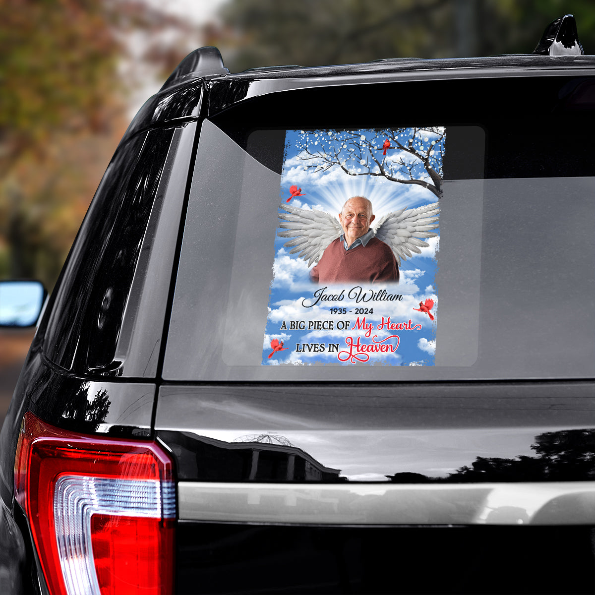 Big Piece Of My Heart Memorial Personalized Car Decal