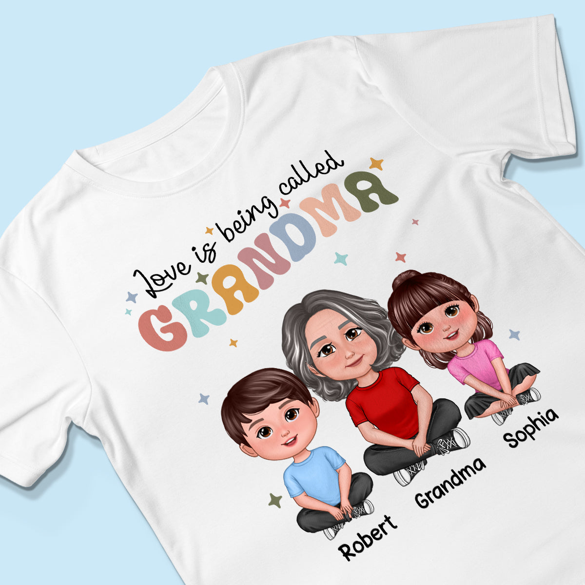 Love Being Called Grandma Retro Style Personalized Shirt