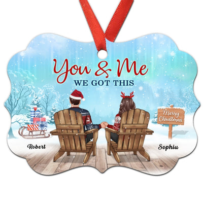 Couple Back View Christmas Personalized Christmas Ornament