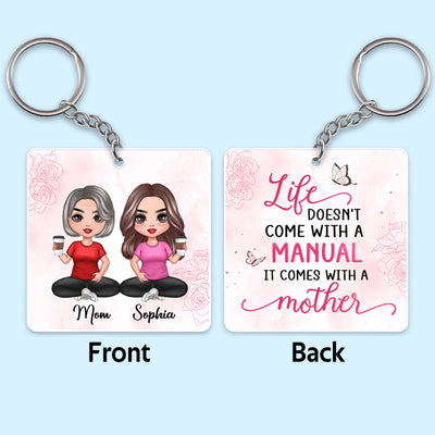 Floral Life Comes With A Mother Gift For Mom Personalized Acrylic Keychain