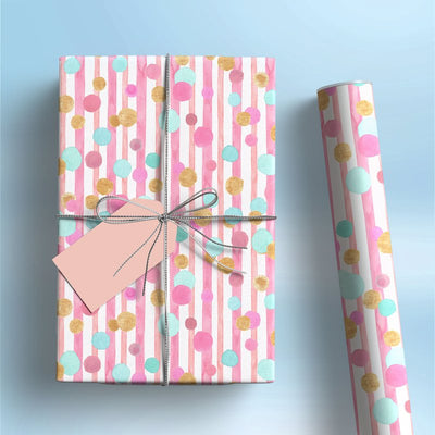 Watercolor Bubble Pop Gift Wrapping Paper