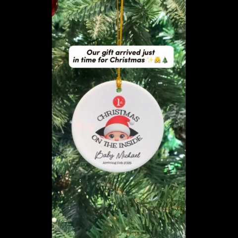 Baby's First Christmas - Personalized Ornament - New Year Gift For Expecting Parents