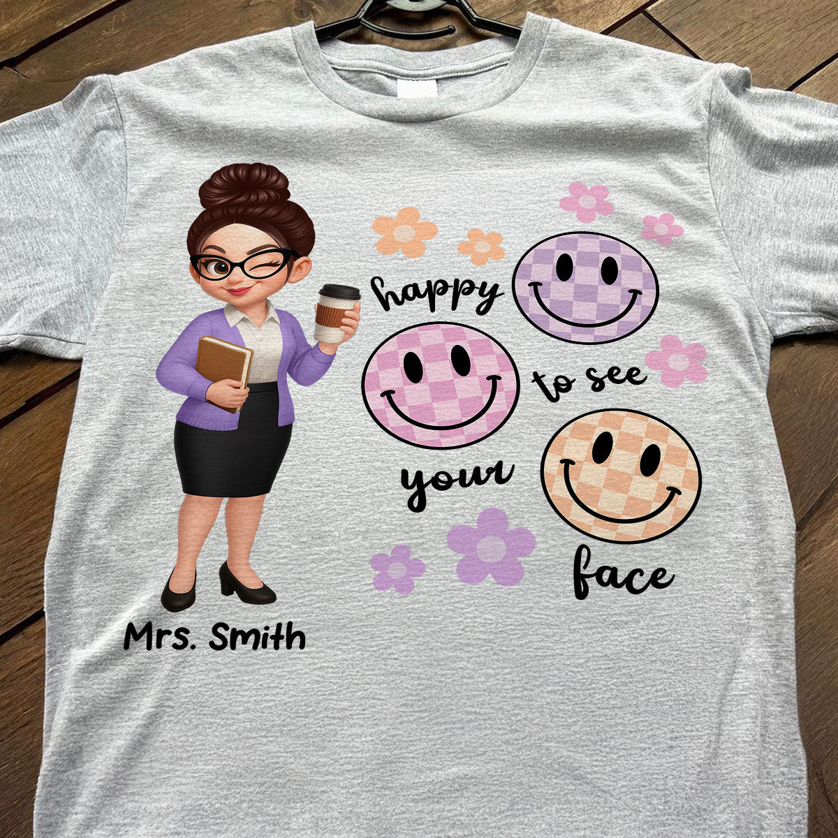 Happy To See Your Face Smiley Face Persomalized Shirt, Back To School Shirt For Teachers