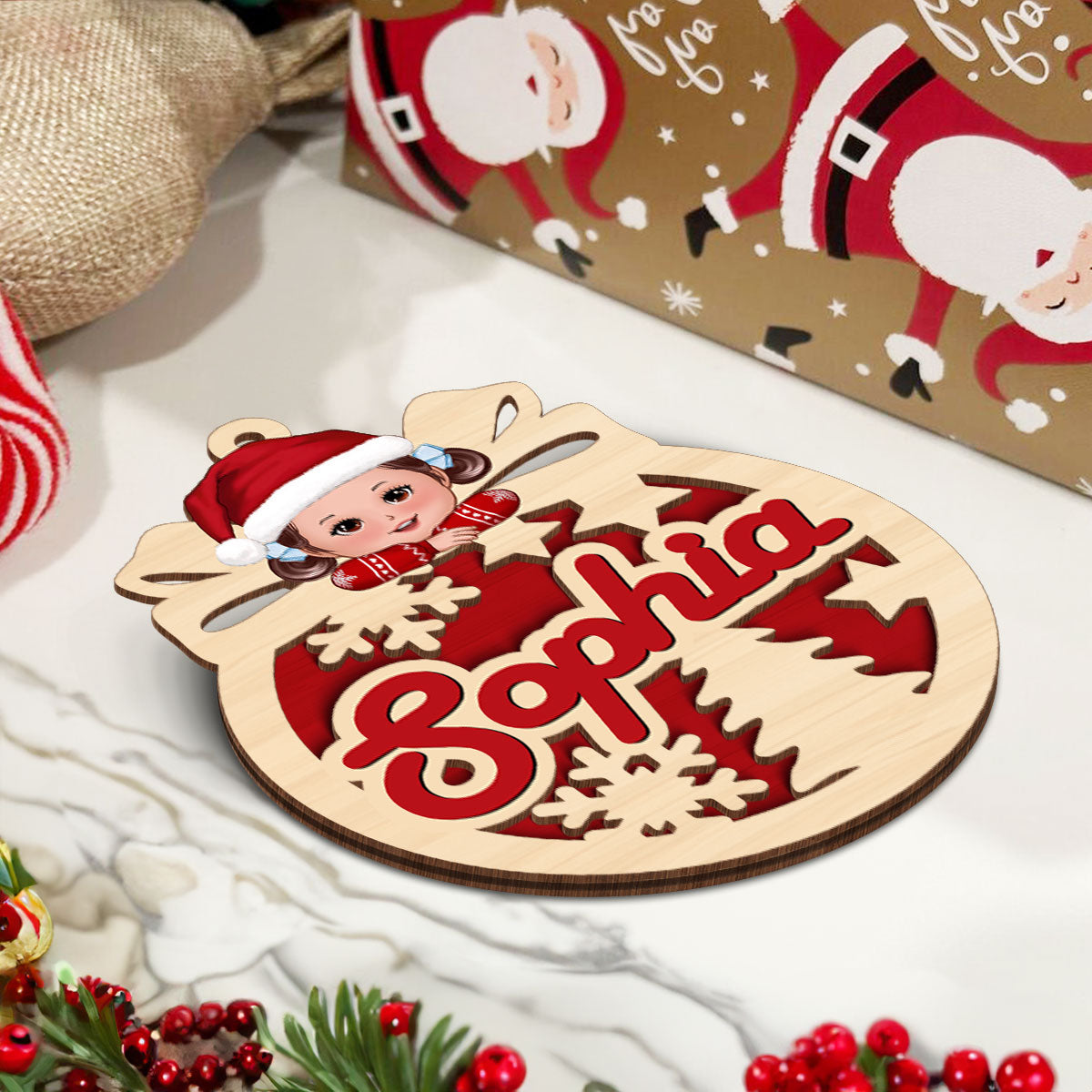 Christmas Money Gift Cards Letters Holder Ornament, Christmas Personalized Ornament, Christmas Gift For Kids