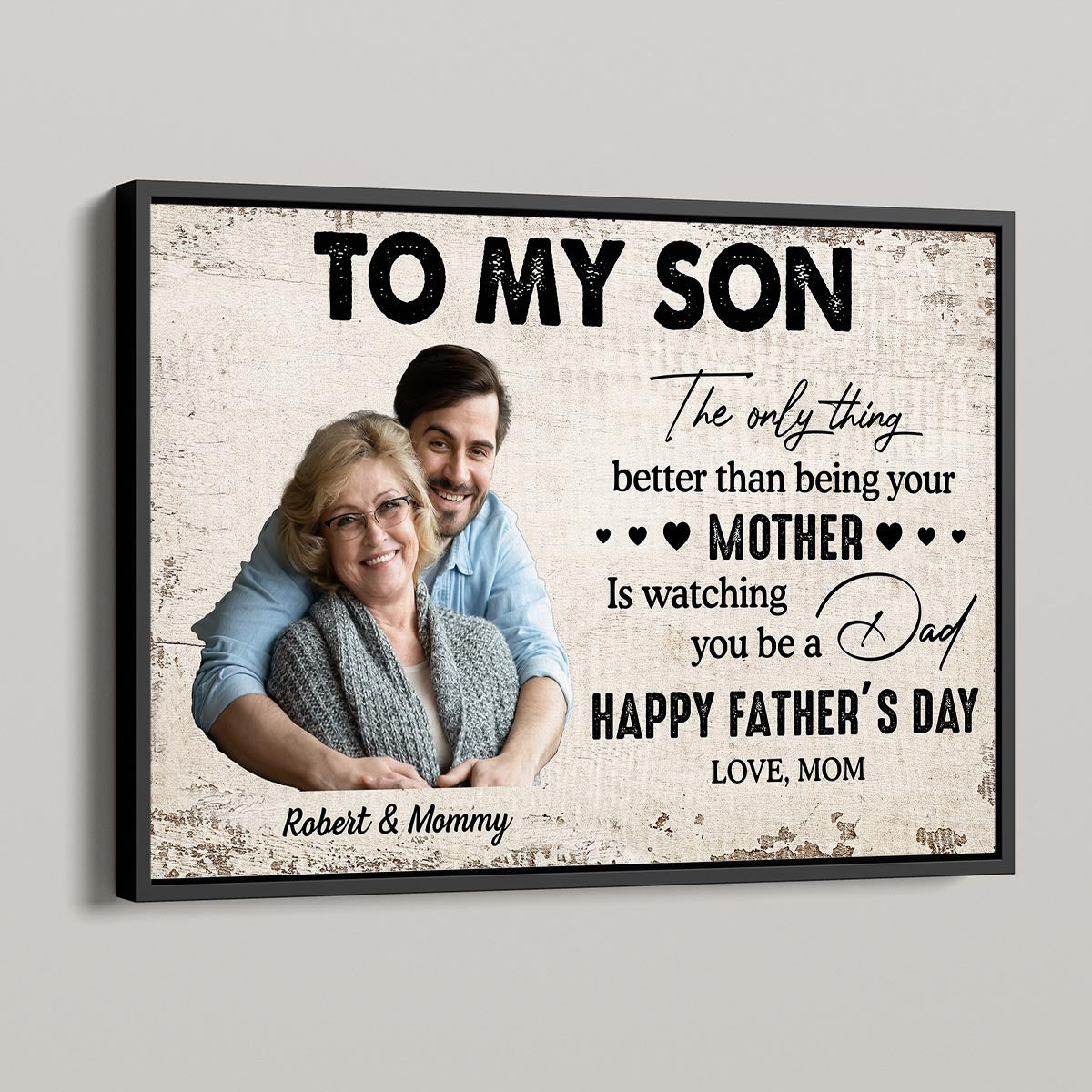 To My Son From Mom Photo Inserted Personalized Poster, Gift For Son