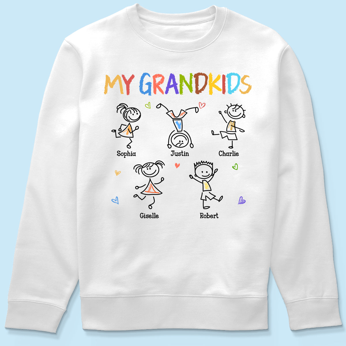 My Grandkids Crayon Patterned Personalized Shirt