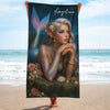 Pretty Mermaid Personalized Beach Towel, Custom Mermaid from Photo