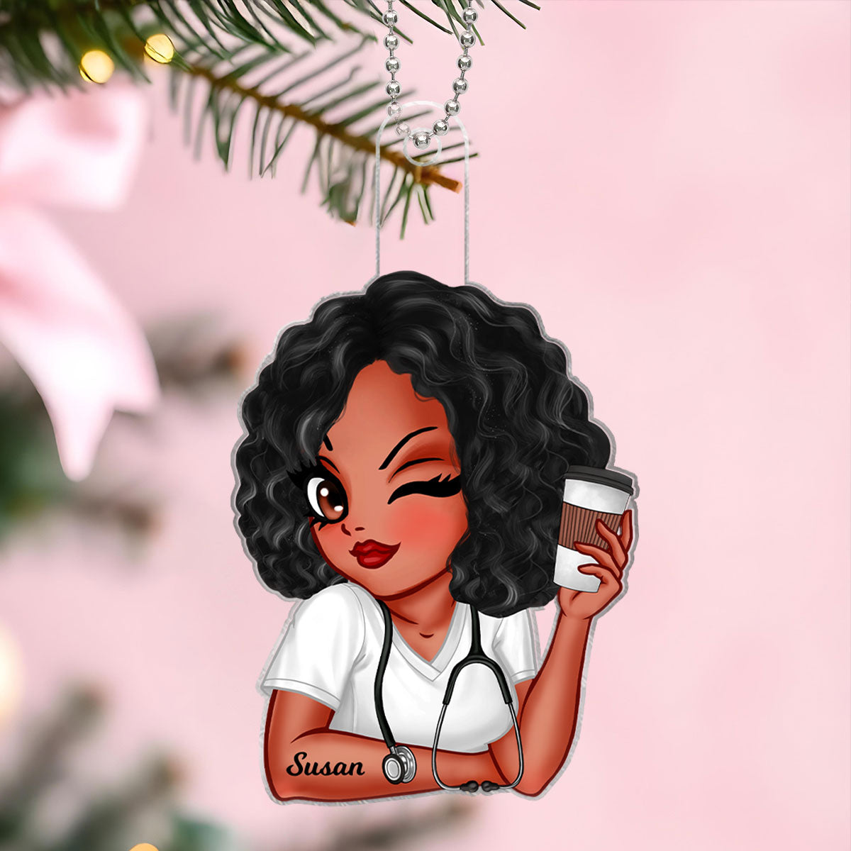 Nurse Personalized Acrylic Ornament, Christmas Gift For Nurses