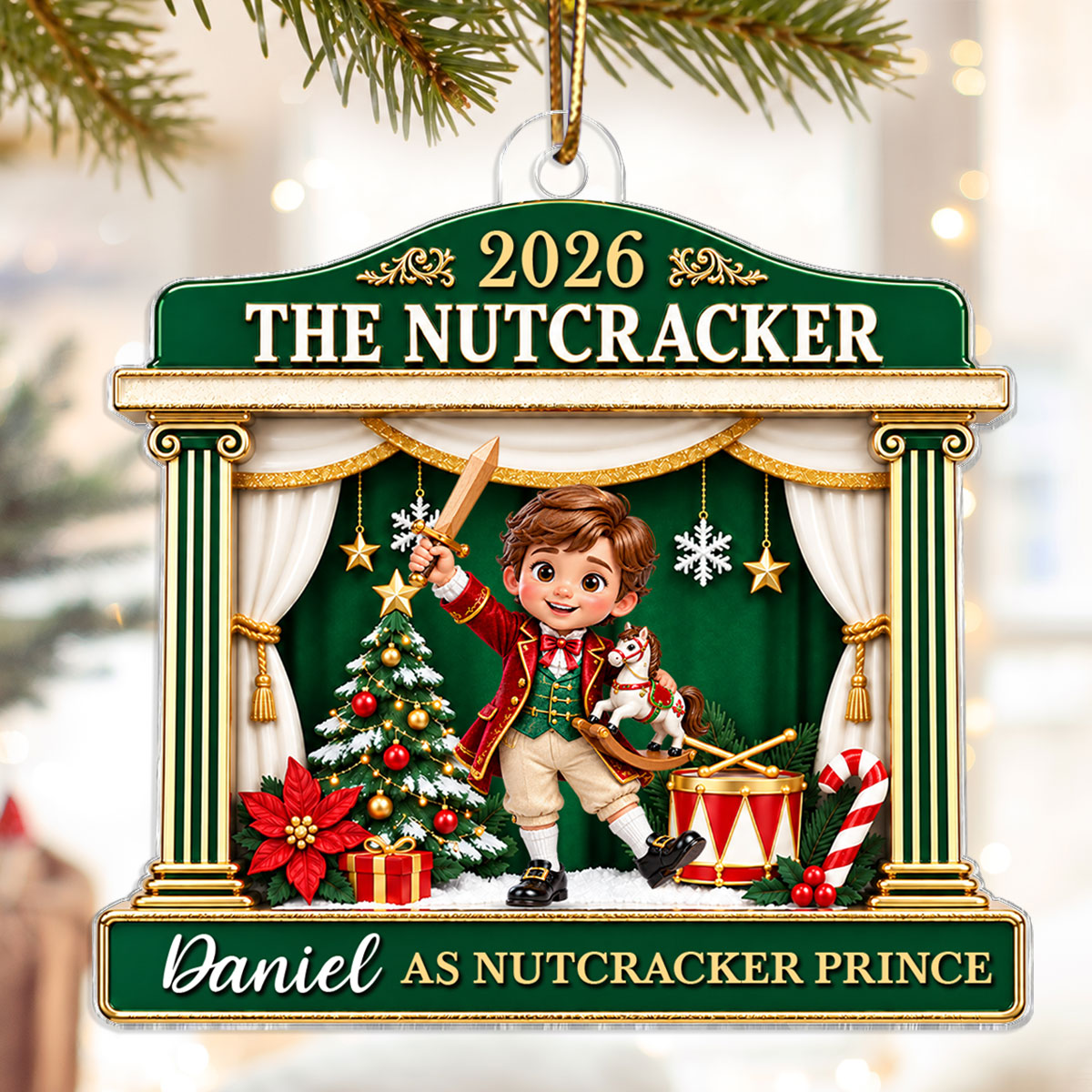 The Nutcracker Custom Name And Character - Personalized Acrylic Ornament - Christmas Gift For Ballet Dancers, Girls, Boys