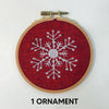 Snow Flake Embroidery Ornament, Christmas Ornament Set, Christmas Keep Sake