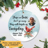 Cardinal From Heaven Photo Personalized Memorial Circle Ornament