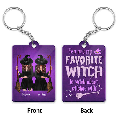 Halloween Front View Besties Gift For Best Friends Personalized Acrylic Keychain