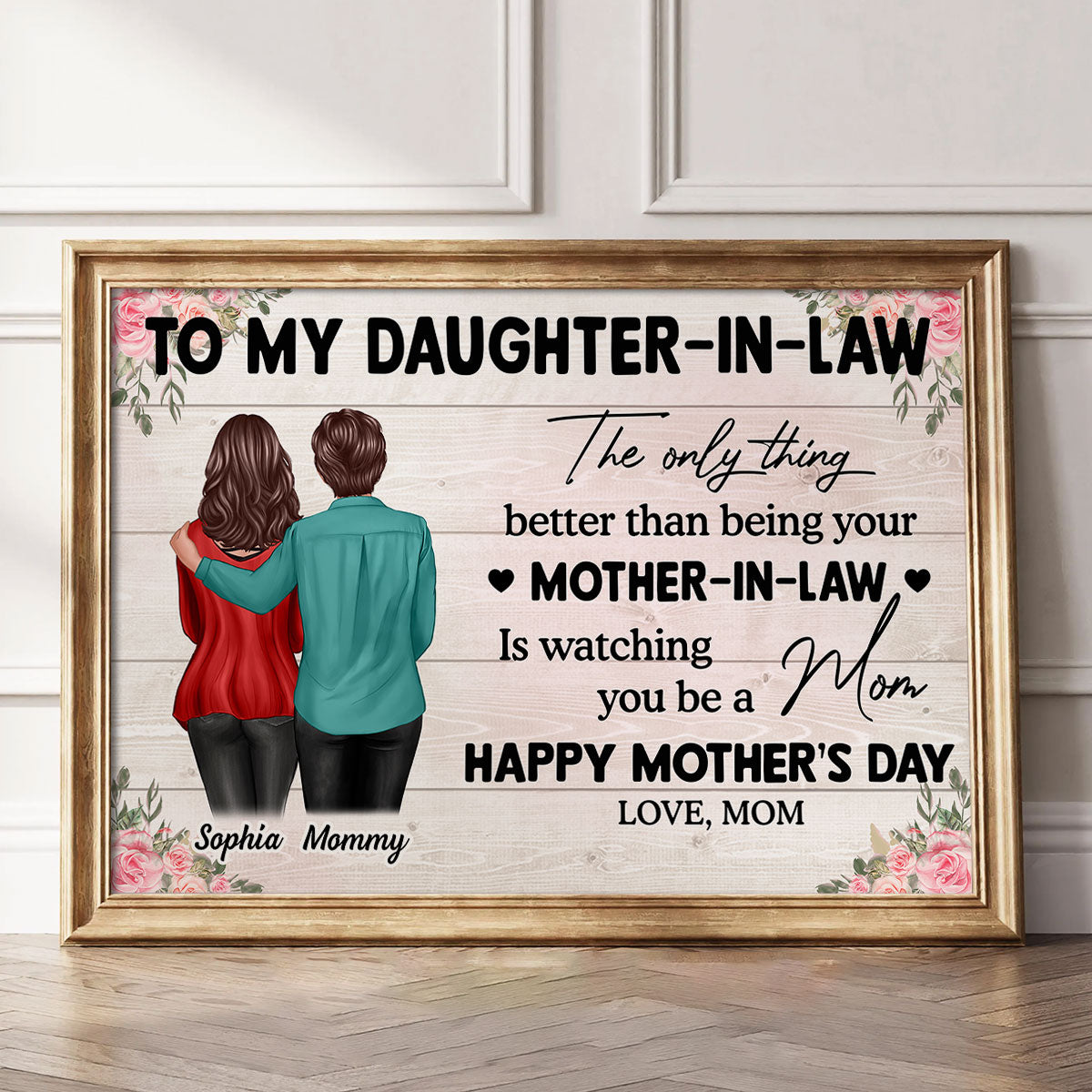To My Daughter-In-Law Happy Mother's Day Personalized Poster, Gift For Daughter-In-Law