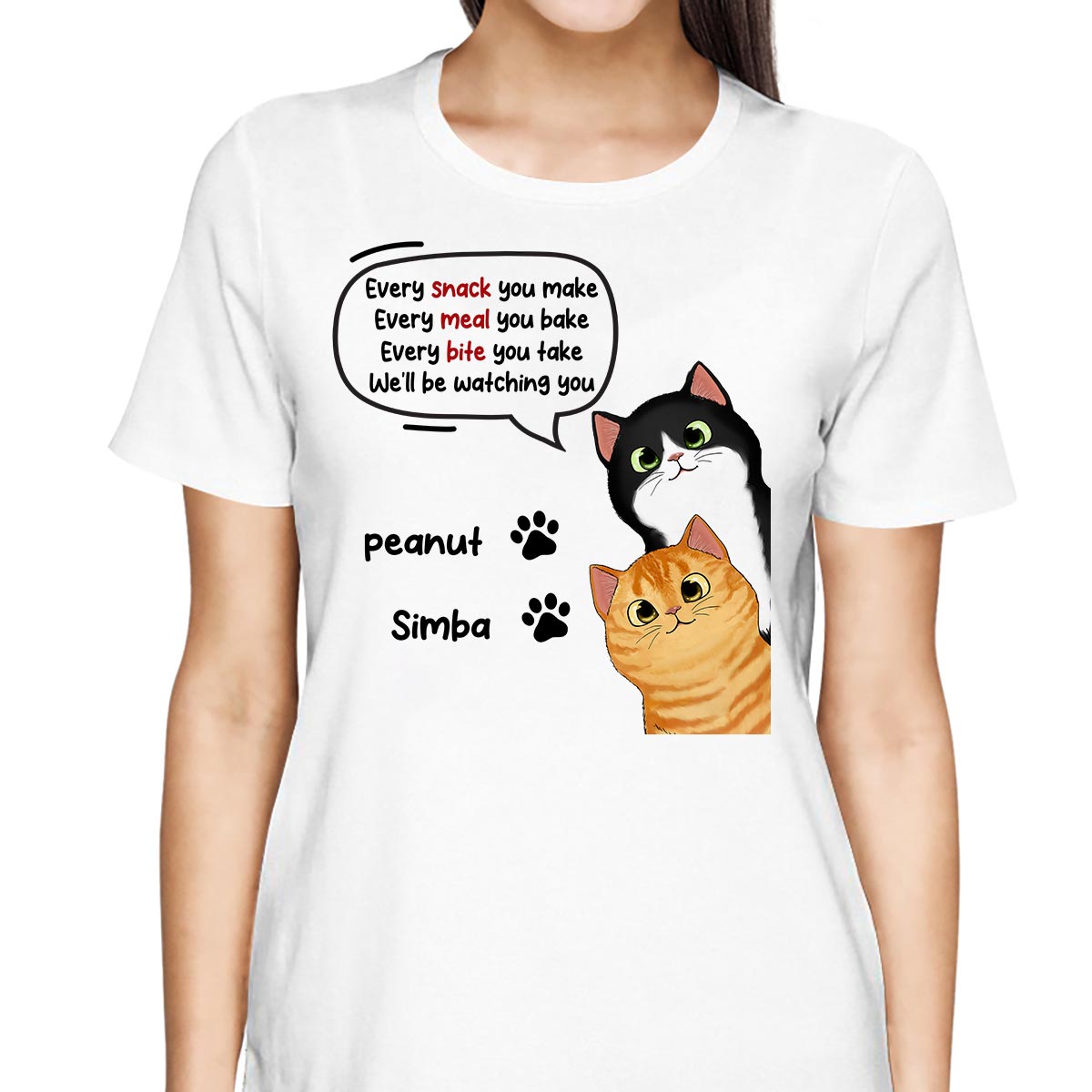 Peeking Cats Watching You Personalized Shirt