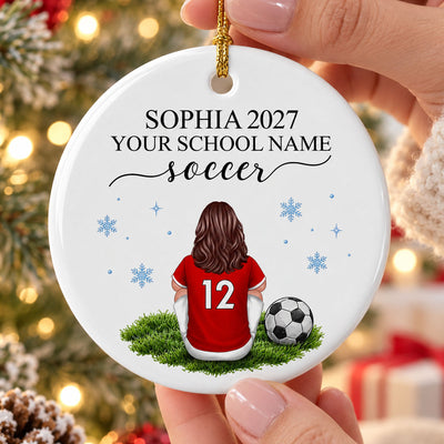 Soccer Senior - Personalized Ceramic Ornament - Senior Night Christmas Gift For Soccer Player, Soccer Team Gift