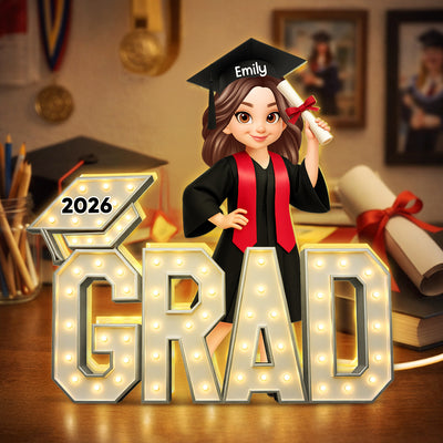 Senior Grad Marquee Pattern - Personalized Light Box - Sentimental Gift for Seniors, Daughter, Son, Grandkids