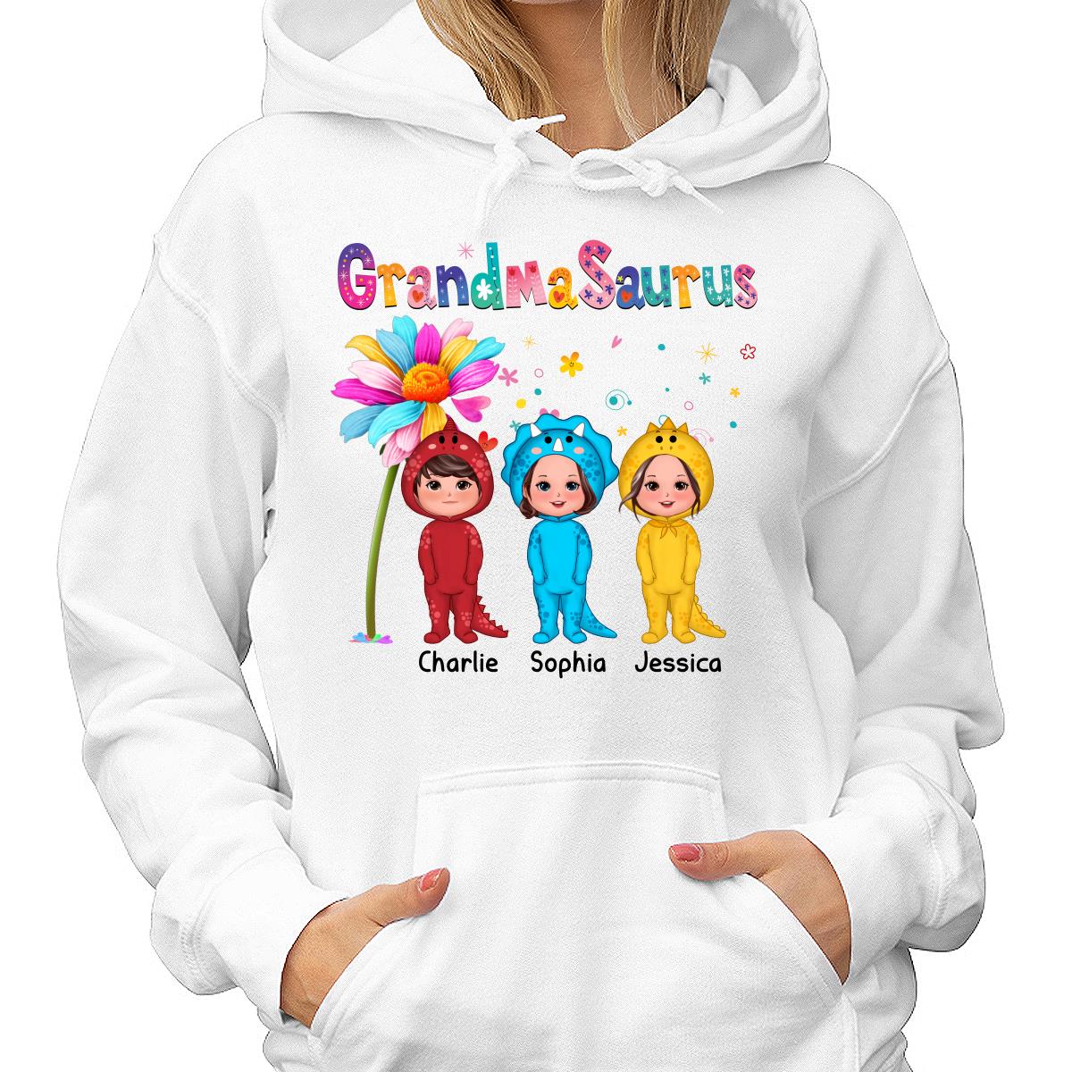 Grandmasaurus Doll Kids Dinosaur Costume Gift For Grandma Personalized Shirt