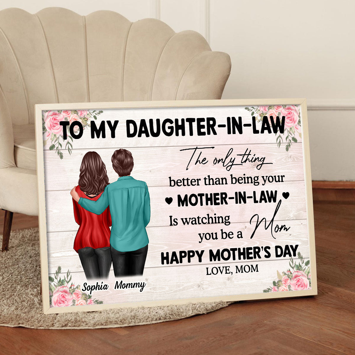 To My Daughter-In-Law Happy Mother's Day Personalized Poster, Gift For Daughter-In-Law