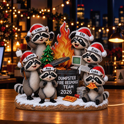 Dumpster Fire Response Team - Personalized Light Box - Funny Christmas Gift for Coworkers, Office Decor, Office Chaos