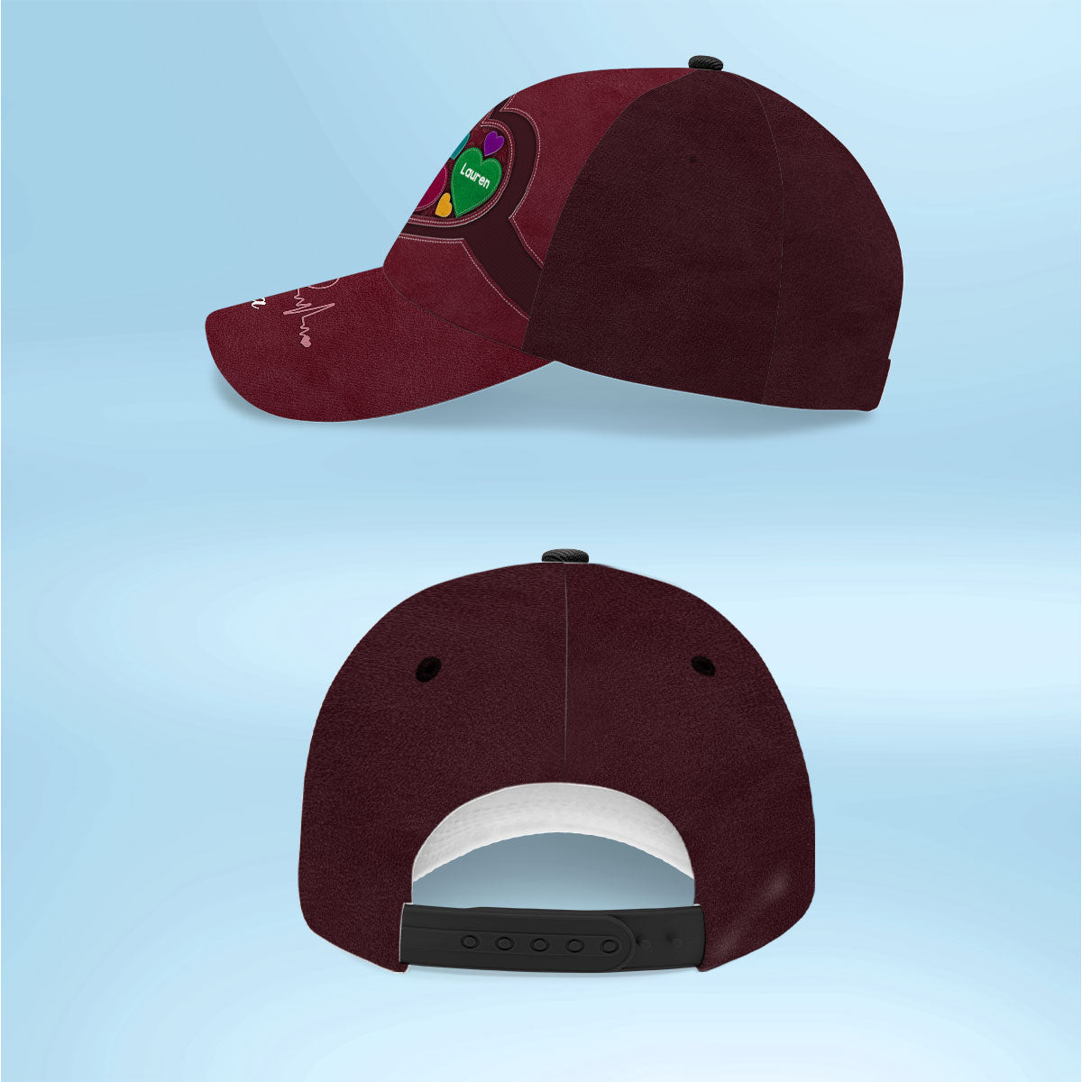 Grandma Mom Hearts In Heart Personalized Classic Cap, Mother's Day gift for Moms, for Grandmas