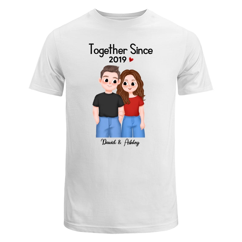 Cute Illustration Couple Together Since Gift For Him For Her Personalized Shirt