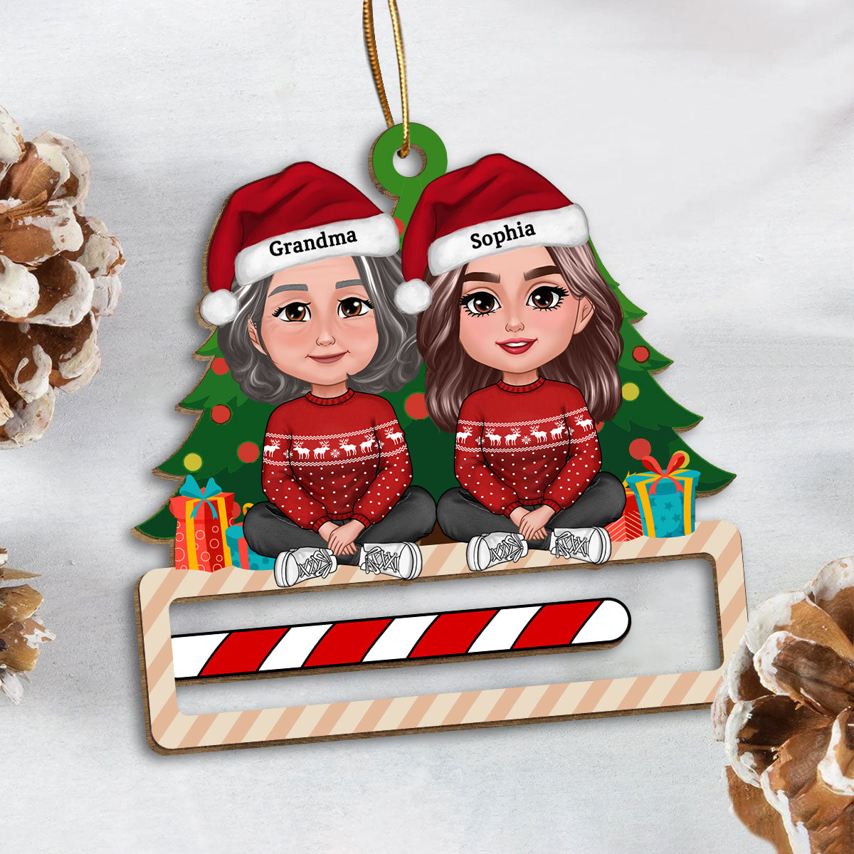 Unique Christmas Gift For Kid Teenage Grandchildren Personalized Wooden Money Holder Ornament
