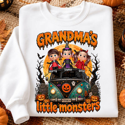 Grandma's Little Monsters - Personalized Shirt - Halloween Shirt for Grandma