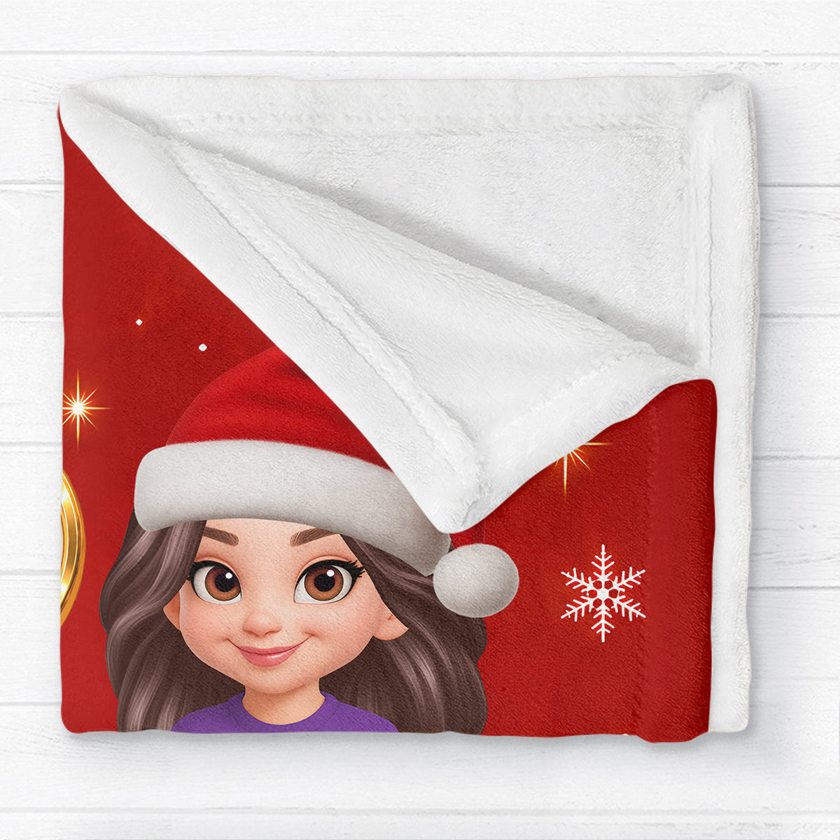 Custom Name Initial Letter - Personalized Fleece Blanket - Christmas Gift for Daughter, Son, Grandkids