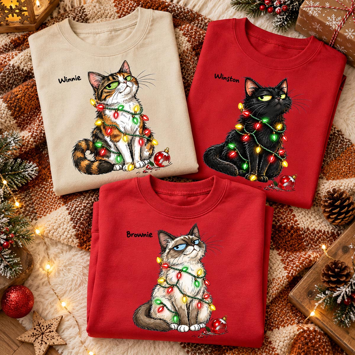 Custom Pet Portrait Bossy Cat Upload Your Photo - Personalized Shirt - Funny Christmas Gift For Cat Lover