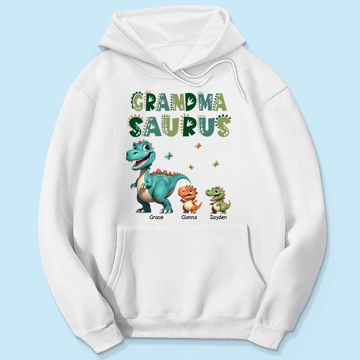 3D Effect Cute Dinosaurs Grandmasaurus Mamasaurus Personalized Shirt| Appreciation Gift, Birthday Gift For Mom, Grandma