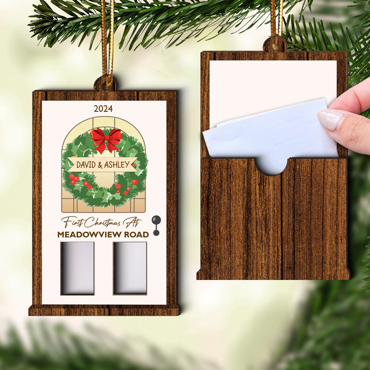 House Warming Gift Card Holder Ornament, Personalized Christmas Gift For New Home, Christmas Housewarming Gifts For Couple, For Newlywed