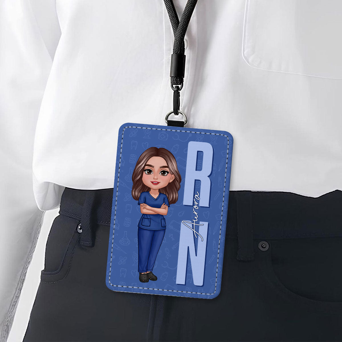 Job Title Nurse Personalized ID Badge Holder For Nurse