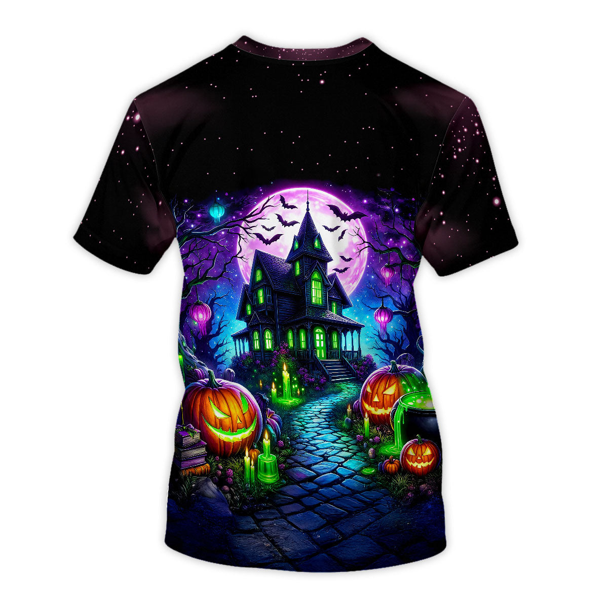 Cat Mom Halloween Dreamscape Background Personalized Shirt, Purrfect Costume for Cat Lover