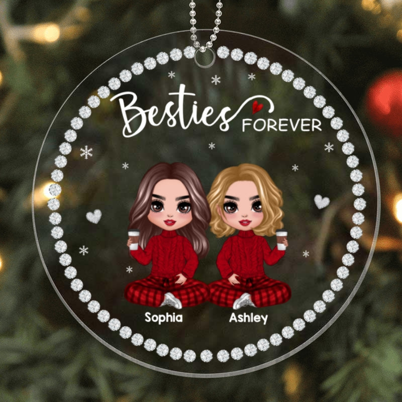 Best Friends Sisters Jewelry Stone Personalized Acrylic Ornament
