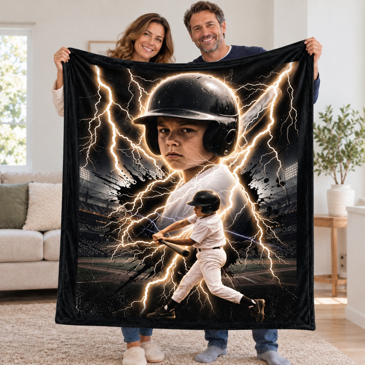 Trending Bootleg Sport Photos Insert - Personalized Fleece Blanket - Gift For Boy, Girl